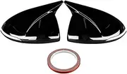 DEMULAX Glossy Black/Carbon Look Car Rearview Mirror Cover Cap, for Hyundai, Sonata DN8 2020 2021 2022 Side Door Mirror Shell Case Add-on Replacement Covers Car Wing Mirror Cover