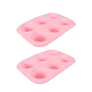 Bakester 2PK Collection Muffin Pan, Food Grade Silicone, Eco-Friendly 27x19cm
