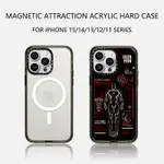 MARVEL CASETIFY 鋼鐵俠藍色印花科技手機殼 - 紅色磁吸透明外殼 APPLE IPHONE 11 12 1