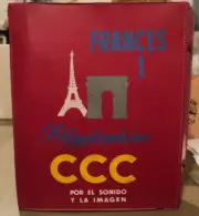Vintage Polyglophone French Language Learning 45rpm Records & Books