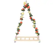 Natural Wooden Swing Ladder Stand Toys Chewing Biting Playing For Large Parrots Chicken