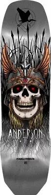 Powell Peralta Andy Anderson Heron Silver Foil Shaped Skateboard Deck 8.45