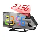 Projection Alarm Clock for Bedrooms, 7.3Inch LED Mirror Digital Alarm Clock7000