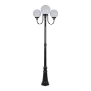 Lisbon Post 3 Lights Up Bracket H2250mm W250mm Black Aluminium - 15759
