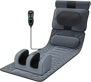 Full Body Massage Mat with Heat 20 Neck Massage Heads,Foot Massager Whole Body Vibration Massage Pad 9 Gear Massage/3 Timing Modes Shiatsu Massage Pad Massage CushionWX(B)