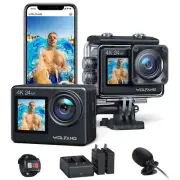 GA200 24MP 4K Action Camera 40M Waterproof Underwater Camera for Snorkeling, ...