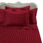 1200 Thread Count 100% Egyptian Cotton Sheet Set,1200 TC, TWIN XL , Red Stripe