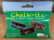 JUSTICE BRACELET CHALK-ITZ WRITE ON ME DRAW/ERASE/REPEAT REAL CHALK BOARD FUN!!