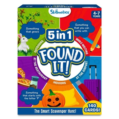 Skillmatics Card Game - Found It 5 in 1 Mega Pack, Scavenger Hunt for Kids