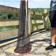 Foldable Fishing Net Bag Green Thread Collapsible Fish Cage Fishing