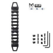 11 Slots Hollow MLOK / KeyMod Rail Section Picatinny Accessory Rail Sections