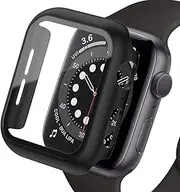 Screen Protector Compatible for Apple Watch Case 45mm 41mm Hard PC Case with HD Tempered Glass Screen Protector Protective Cover for iWatch Accessories Bumper Compatible for Apple Watch Series 7