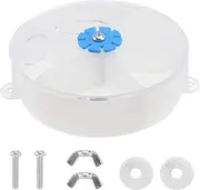 POPETPOP Bird Foraging Wheel Parrot Wheel Seed Food Ball Rotate Training Toy for Parrots Parakeet Cockatiel Conure White
