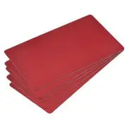 Blank Metal Card 85x50x0.4mm Painted Aluminum Plate Red 15 Pcs