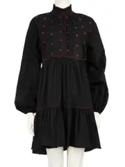 Black Button Dress