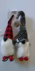 Pottery Barn Ornaments Gnome with Fair Isle hat & Gnome with snowshoes Set of 2