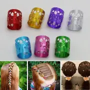 50 Hair Braid Ring Cuff Clips Dreadlock Beads dread Adjustable Cuff Clips Tube