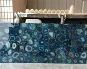 Agate Stone Coffee Table Handmade Furniture Gemstone Counter Desk Table Decors