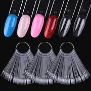 SUTOKAKA - 【You Will Receive】3 sets clear nail polish samples with metal ring, 50pcs per set, 150pcs in total.