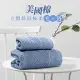 【MORINO摩力諾】台製-美國棉立體斜紋吸水速乾極柔毛巾/浴巾組 -藍色 藍色