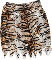 Healeved Leopard Print Skirt for Festivals and Parties Unisex Comfortable Polyester Costume Accessory Lightweight Breathable Design for Jungle Theme Cosplay