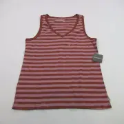 Eddie Bauer Tank Top Womens XL Sleeveless Activewear Yoga Lightweight Stripes