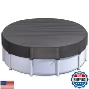 15 Ft Round Pool Cover for Metal Frame Above Ground Pools - Upgraded Windproo