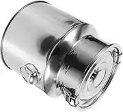 Luxshiny Stainless Steel Milk Can 10L Milk Jug Leakproof Wine Pail Bucket with Airtight Sealed Lid Metal Rice Cereal Grain Canister for Kitchen