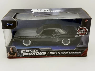Jada 1/32 Scale 97206 - Letty's Plymouth Barracuda - Black Fast & Furious Sealed