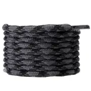 3Pair Wave Gray Black Hiking Work Boot Shoe Laces for 5 6 7 8 eyelets Stay Tied
