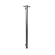 HOTWIRE Hotwire Vertical Heated Towel Rail Low Voltage - Single Round Bar (H900mmxW32mm) - Chrome