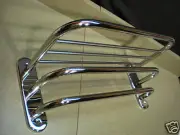 NEW CHROME BATH TOWEL SHELF WITH DOUBLE BAR 18"