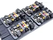 TYCO custom 4TCR wide chassis with guide pin SLOTCAR .runs on slottrack.