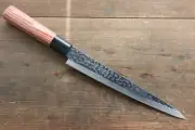 Kanetsune DSR-1K6 Hammered Sujihiki Japanese Knife 210mm Red Pakka wood Handle