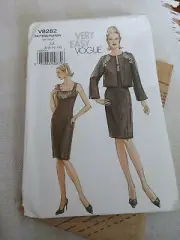 Vogue V8282 dress and jacket sewing pattern sizes 8 to 12 uncut easy to sew