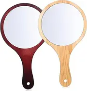 BAZEITFLOW Travelling Magnifying Mirror Set Large Handheld Beauty Mirror True Reflection for Haircut Makeup