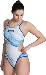 [arena] One Dreams Women's Seamless Swimsuit Double Cross Back One Piece MaxLife Pool Training Suit Ladies Athletic Suit