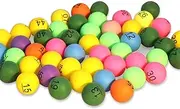 zolyet 50Pcs Number Printed Ping Pong s 40mm d Raffle s Entertainme Table Tennis s Mixed Colors for Game Mix Colors