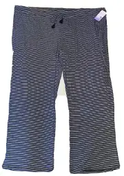 Stars Above Pants Womens 4XL Sleepwear High Rise Tasseled Modal Striped Blue