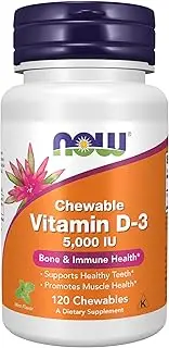 NOW Vitamin D-3 5,000 IU,120 Chewables