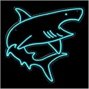 Sign Lamp Shark Neon Sign LED Light USB Powered for Bedroom Aquarium Zoo Birthday Store Wall Hanging Decor 28.1cmx26.2cm