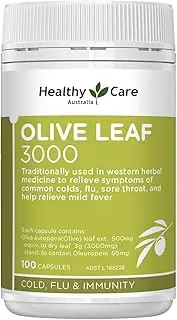 Healthy Care Olive Leaf Extract Capsules - Immune Support and Antioxidant Protection - Premium Dietary Supplement - All-Natural Ingredients- 3000 mg - 100 Capsules