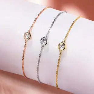 【BRILLMOND JEWELRY】鑽石手鍊10分八心八箭18K金歐式三色選(主石10分 全18K金 三色選)