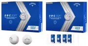 New Callaway Triple Track E*R*C Soft White Golf Balls 2 dozen (48) Same Day Ship