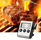 Electronic Thermometer Food Meat Temperature Meter Gauge Probe Digital Timer