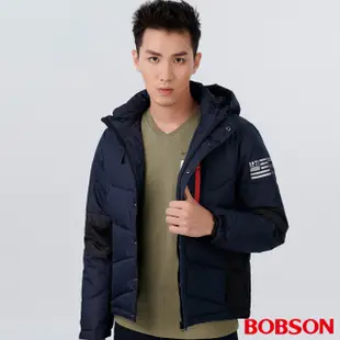 BOBSON 男款鋪棉棒球外套