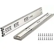 16 Inch Drawer Slides, Plusmart Soft Close Drawer Slide Glides Ball Bearing