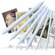 6PCS Smudge Stump Stick Tortillon Set Art Drawing Tools Sketch White Tool-...