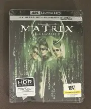 THE MATRIX RELOADED Steelbook - 4K Ultra HD + Blu-Ray - Best Buy Exclusive- NEW