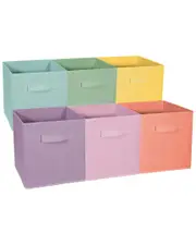 Sorbus Set of 6 Foldable Storage Cube Basket Bin NoSize NoColor